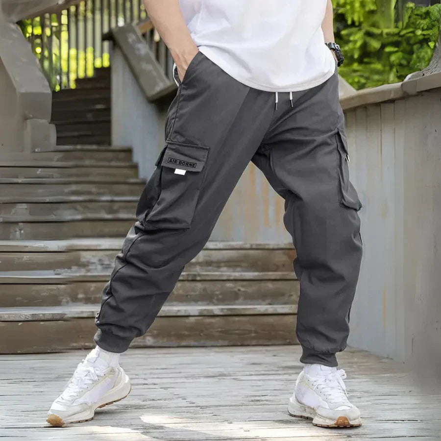 Athanasios - stylish cargo pants for men with adjustable drawstring