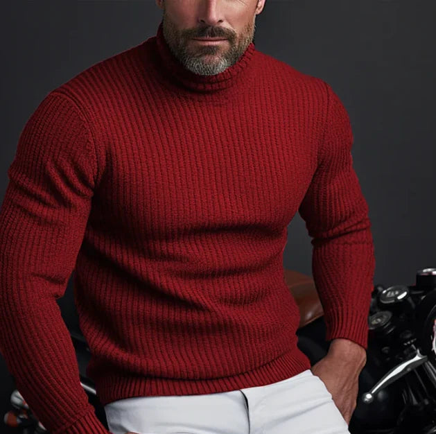 Højkvalitets designer rullekrave sweater til mænd