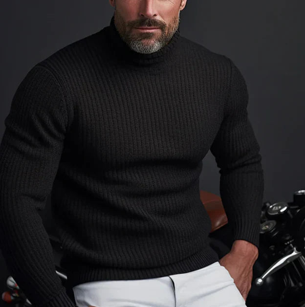 Højkvalitets designer rullekrave sweater til mænd