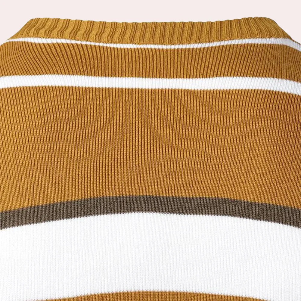 Meliko - afslappet stribet sweater til mænd