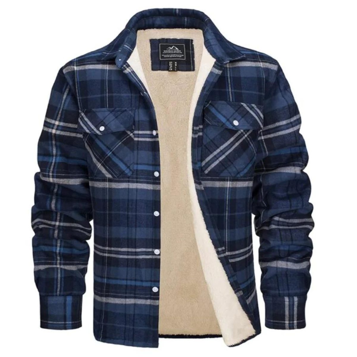 Plaid jacket with fleece lining - Evans