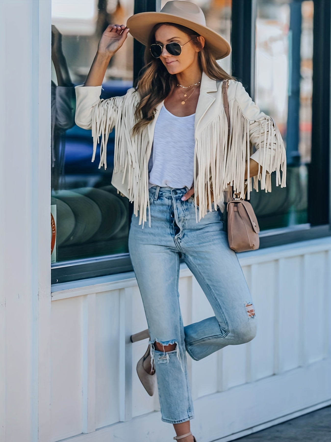 Hedwig - jakke med frynser i western-stil