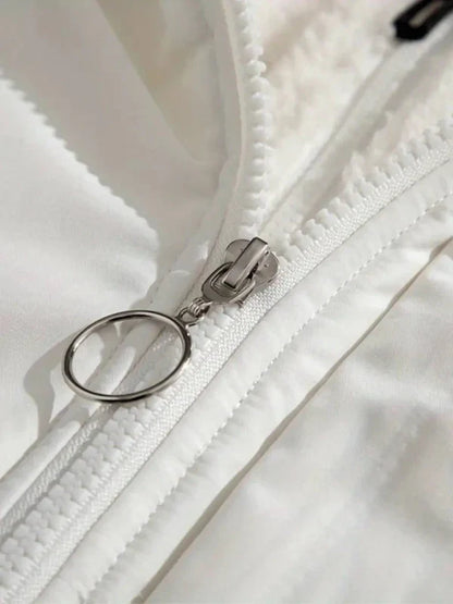 Warm women's winter jacket with zipper – weatherproof all-rounder