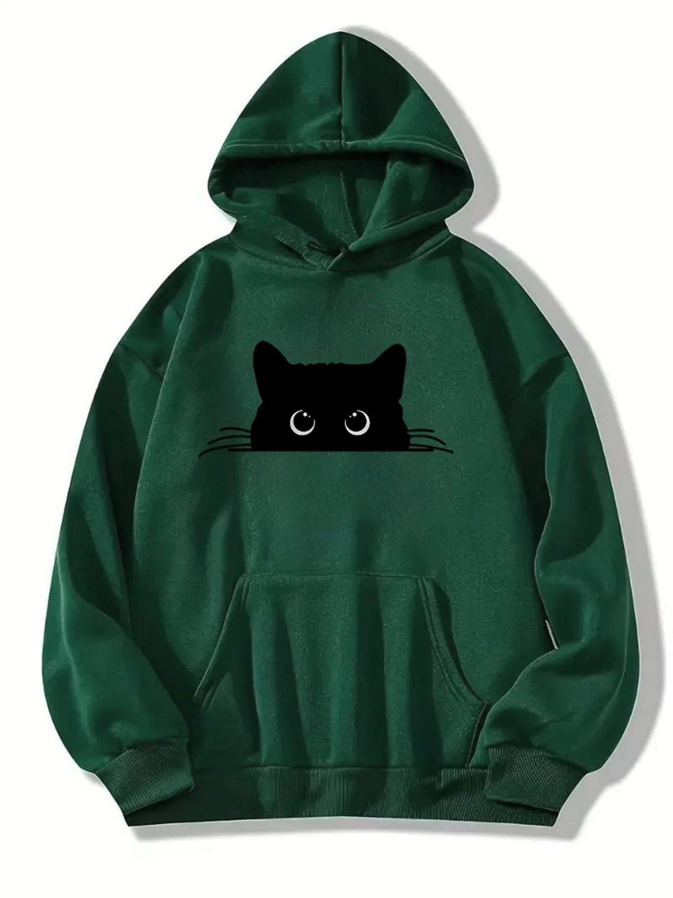 Bella - hoodie with cat print and hood