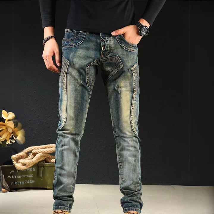 Johannes - klassiske denimjeans med lapper
