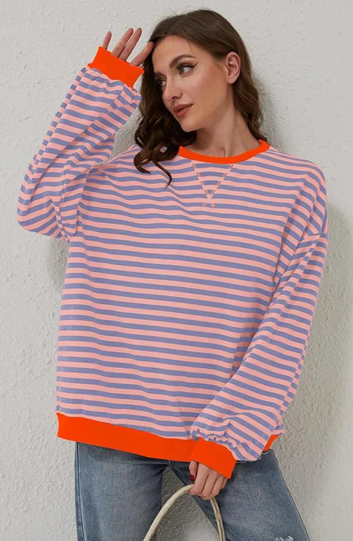 Lena - stribet oversize sweater