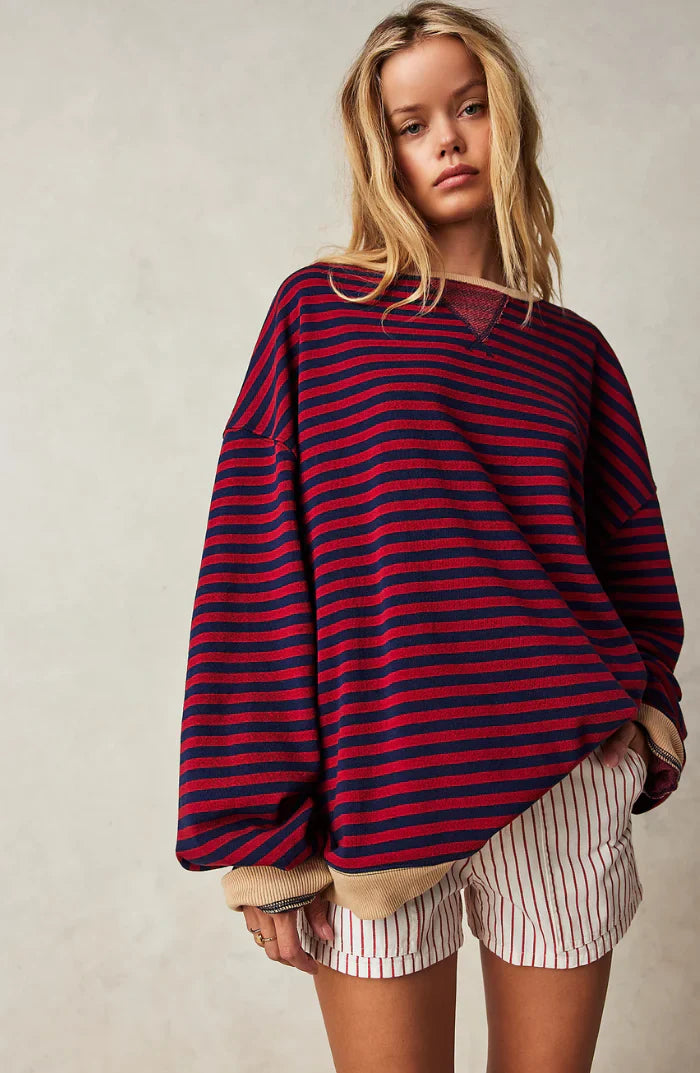 Lena - stribet oversize sweater