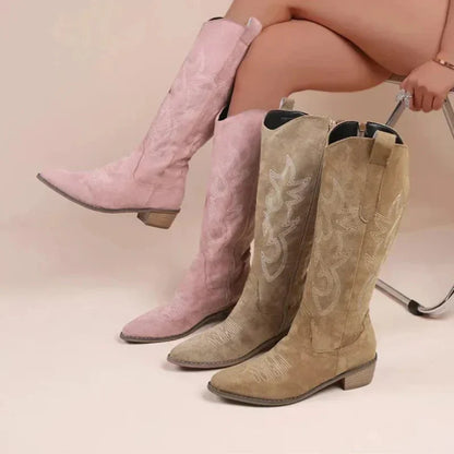 Stylish high cowboy boots for women – ideal for winter