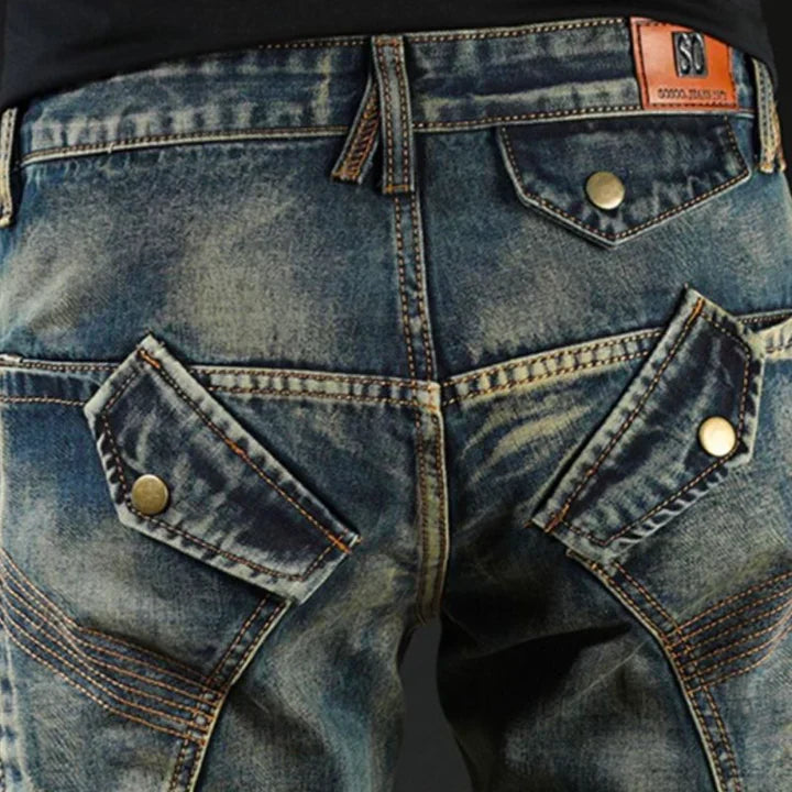 Johannes - klassiske denimjeans med lapper