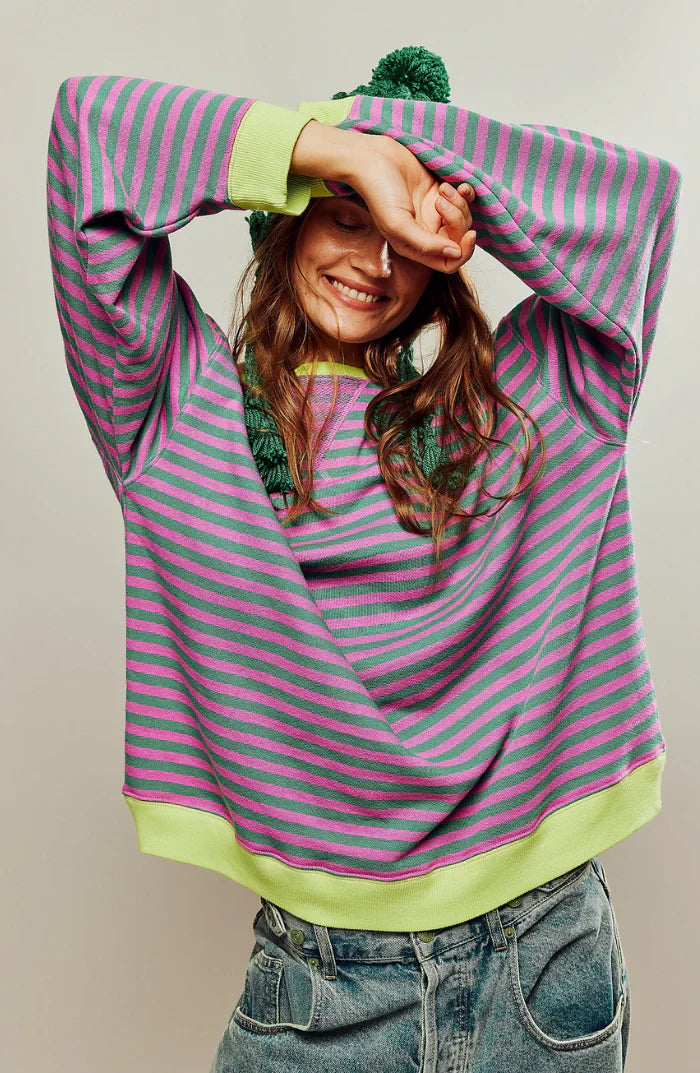 Lena - stribet oversize sweater
