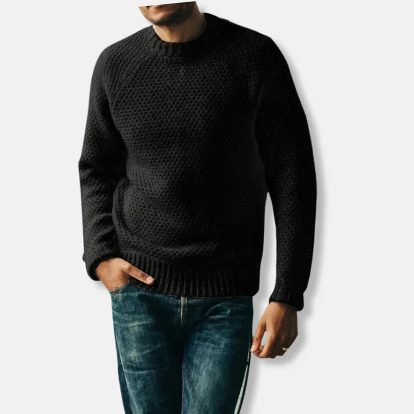 Kai – wool blend sweater with raglan sleeves and crew neck