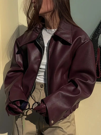 Cassidy – stilfuld, oversize læderjakke