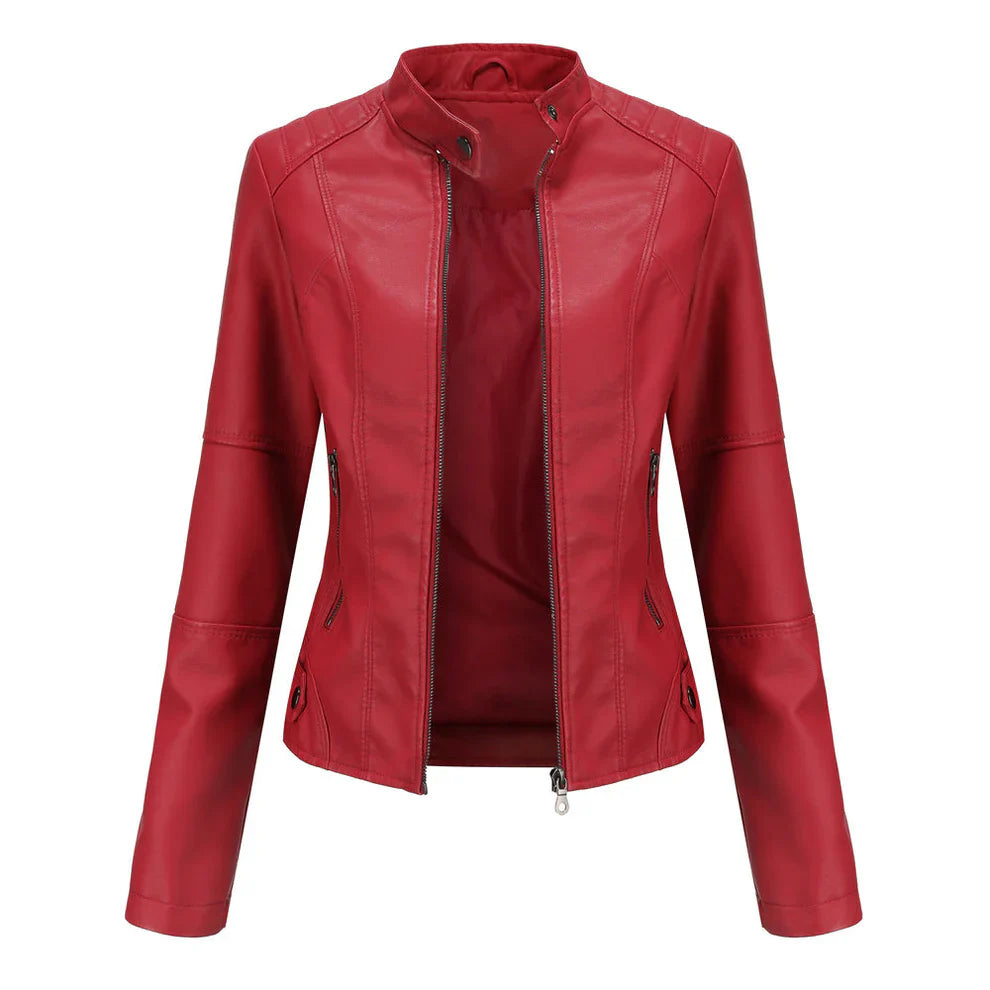 Martha – stylish, slim-fit leather jacket for women