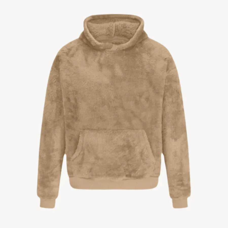 Teddy - knusse herencapuchon met fleece voering