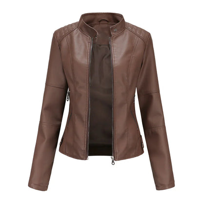 Martha – stylish, slim-fit leather jacket for women