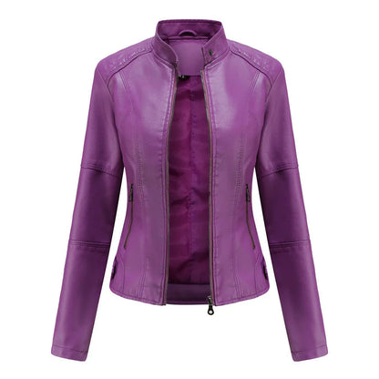 Martha – stylish, slim-fit leather jacket for women