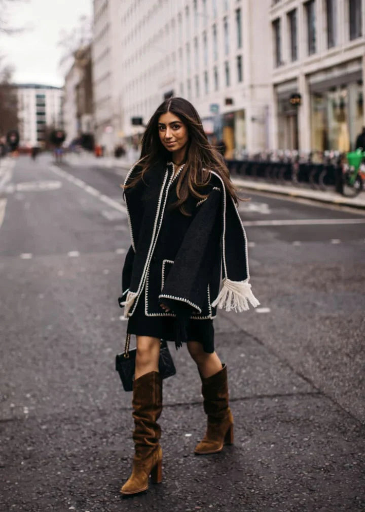 Keyra - luxurious jacket with scarf