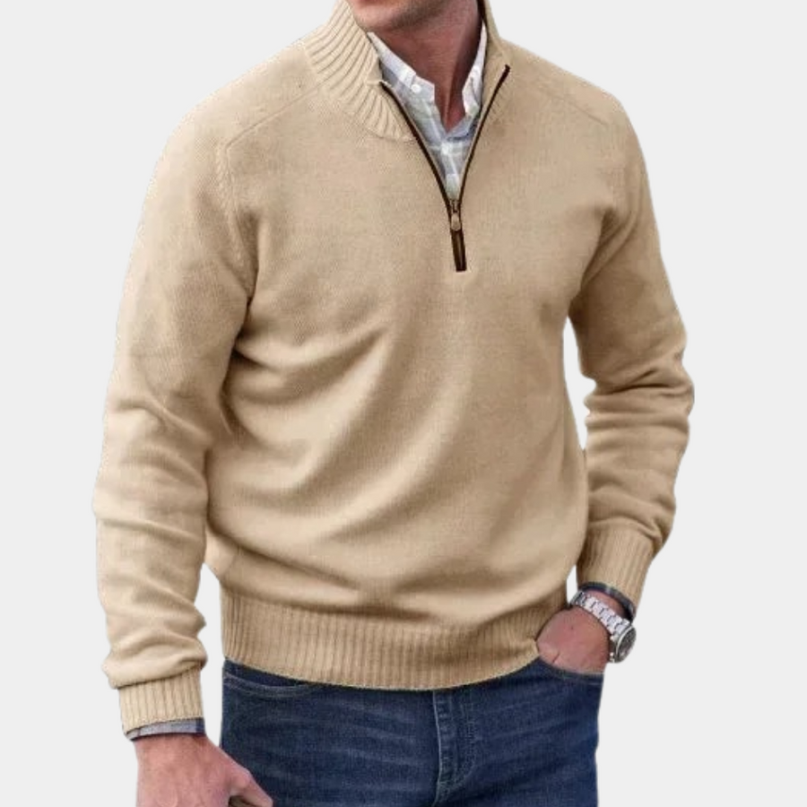 Stilfuld pullover med lynlås til mænd