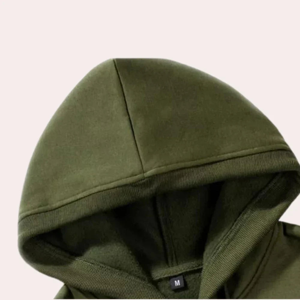 Fritz – stilfuld herresweatshirt med hætte og camouflagemønster