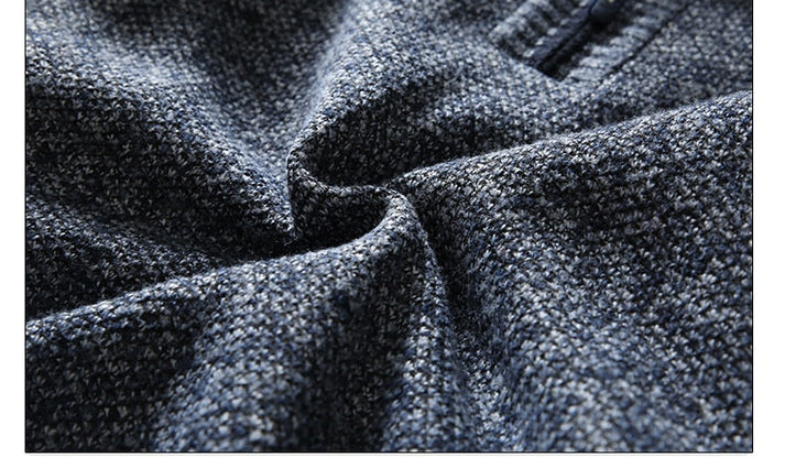 Titan sweater med halv lynlås til mænd - varm striktrøje