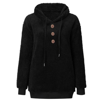 Susi - fluffy dame fleece sweatshirt med hætte