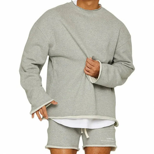 Casual long-sleeved sweater for men – soft winter quality
