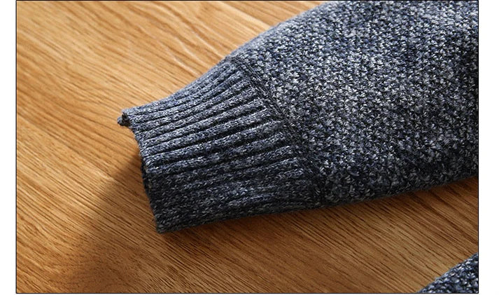 Titan sweater med halv lynlås til mænd - varm striktrøje