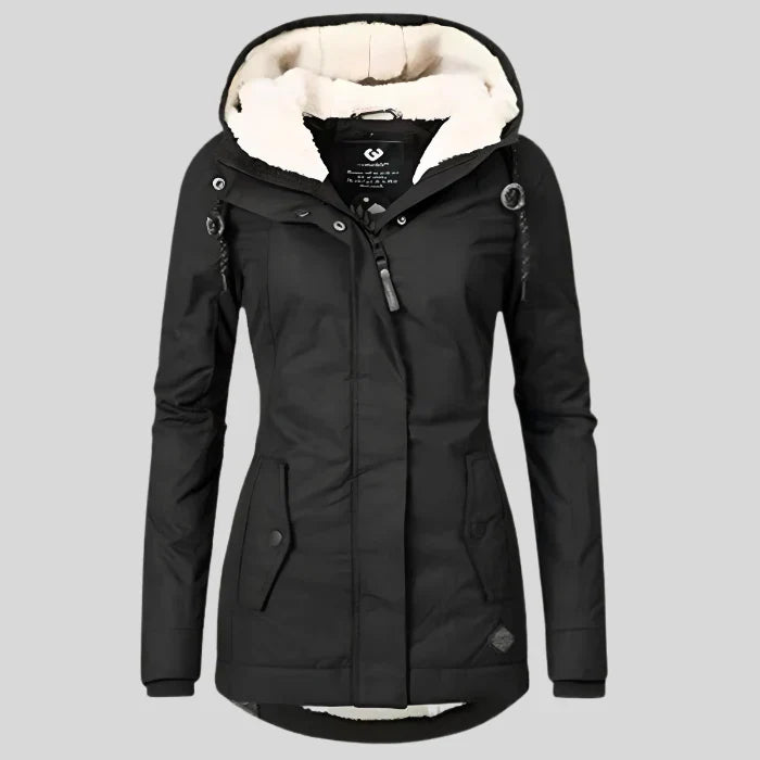 Taja - waterproof and warm winter jacket with hood for women