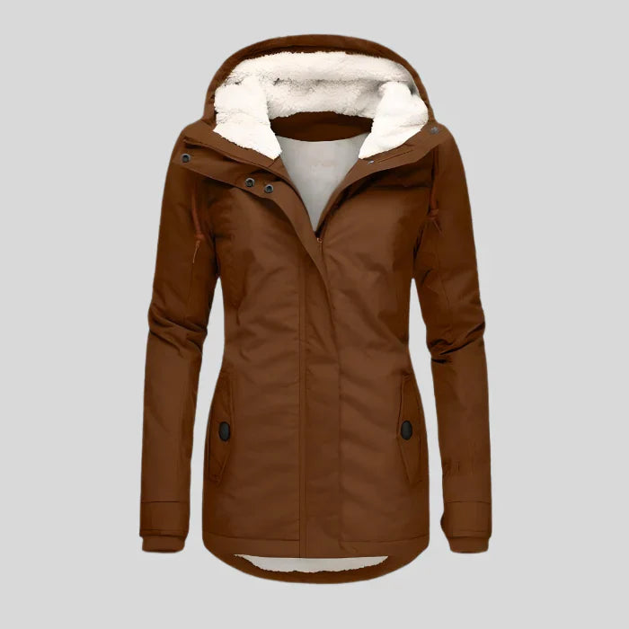 Taja - waterproof and warm winter jacket with hood for women