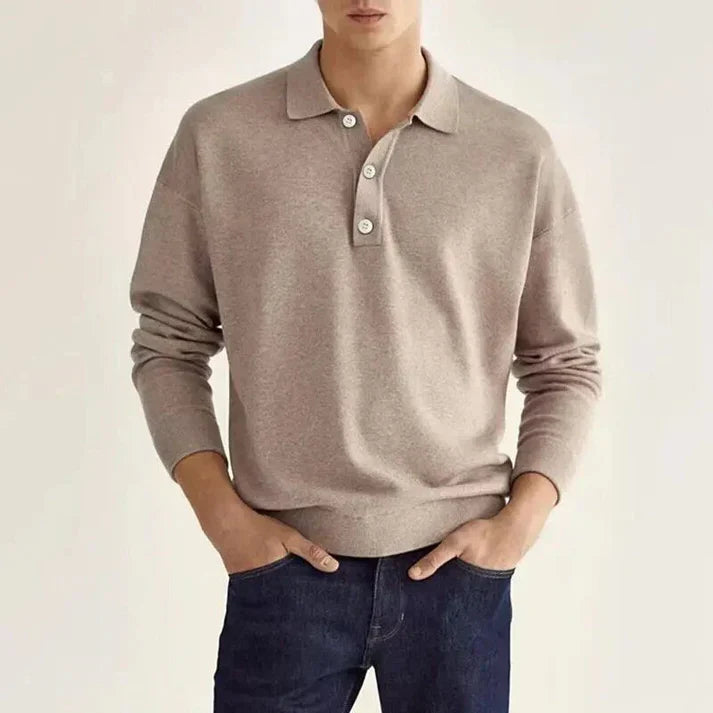 Elias -langærmet poloshirt
