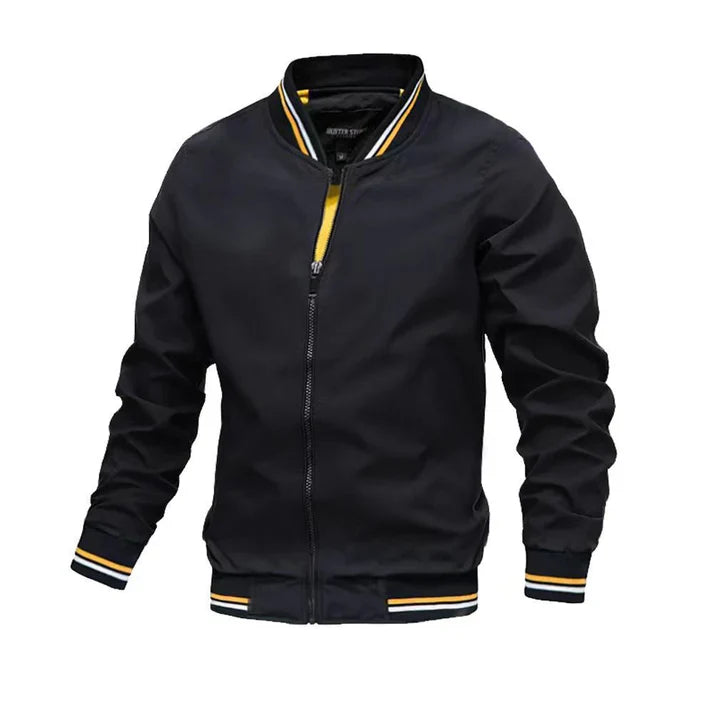 Jonas – slim fit casual jacket with stand-up collar and zipper