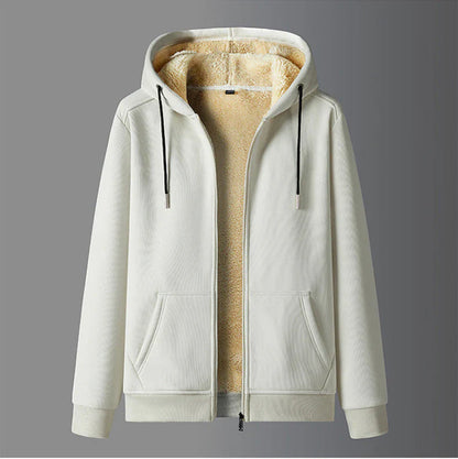 Mads – sherpa-lined hoodie jacket with zipper and drawstring hood
