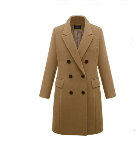Women's stylish winter trench coat – elegant, long cut