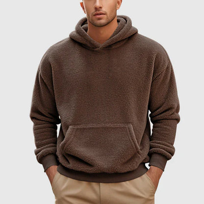 Kai – fleece hoodie with kangaroo pocket and ribbed cuffs