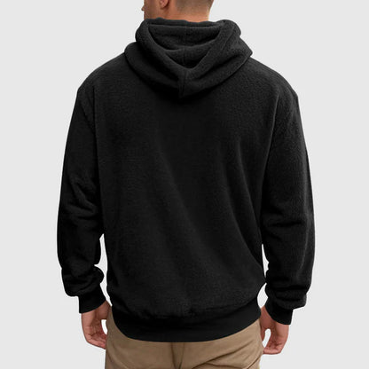 Kai – fleece hoodie with kangaroo pocket and ribbed cuffs
