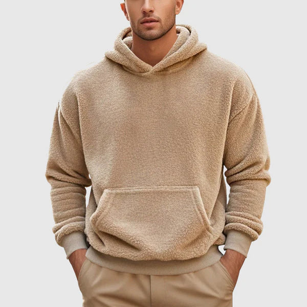 Kai – fleece hoodie with kangaroo pocket and ribbed cuffs