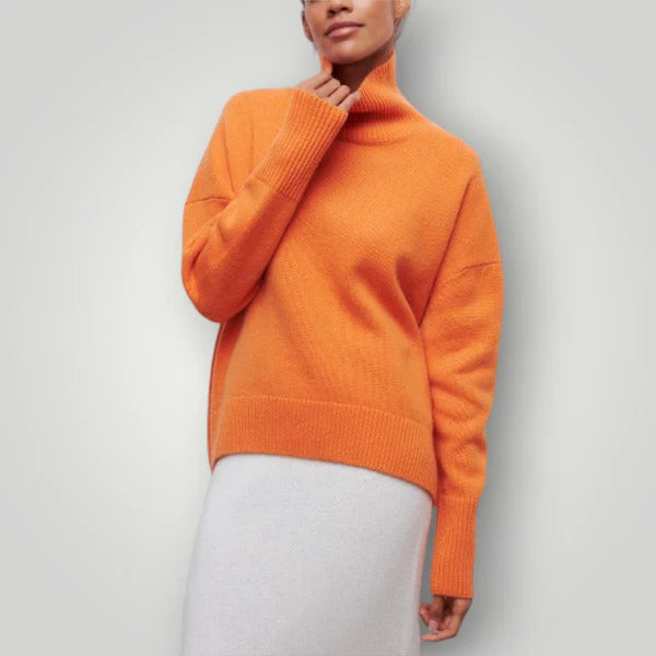 Women's plus-size roll-neck sweater – warm knit for autumn & winter