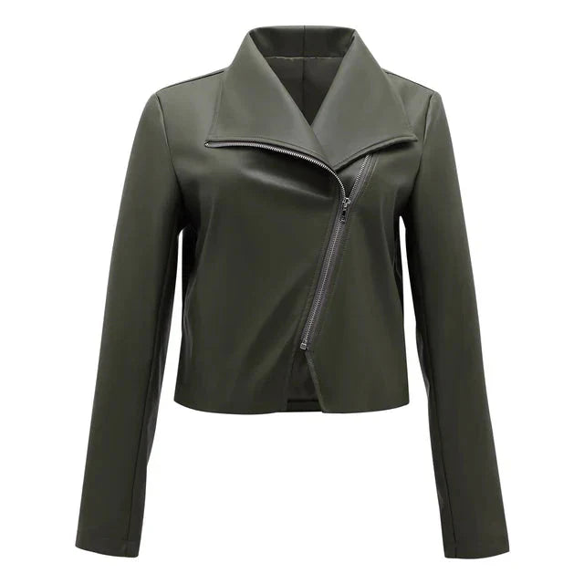 Teodora - elegant olivengrøn damefrakke
