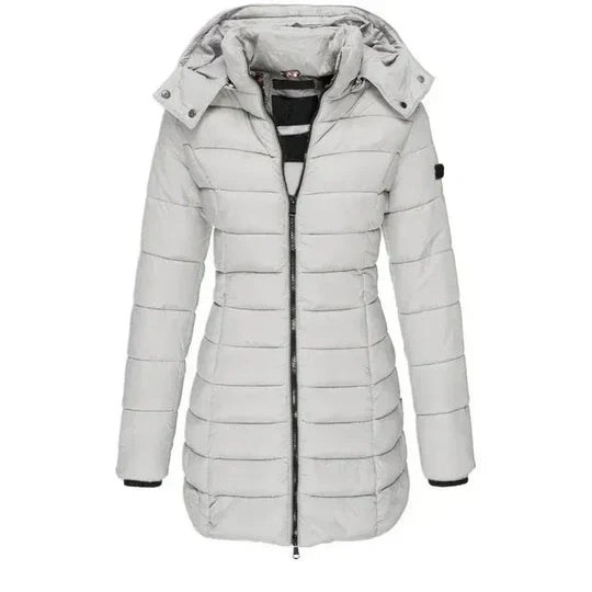 Lara – long, warm down jacket for cold winter days