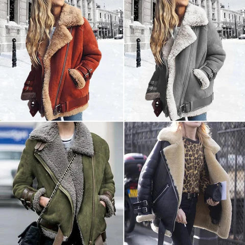 Mari - leather jacket with buckles