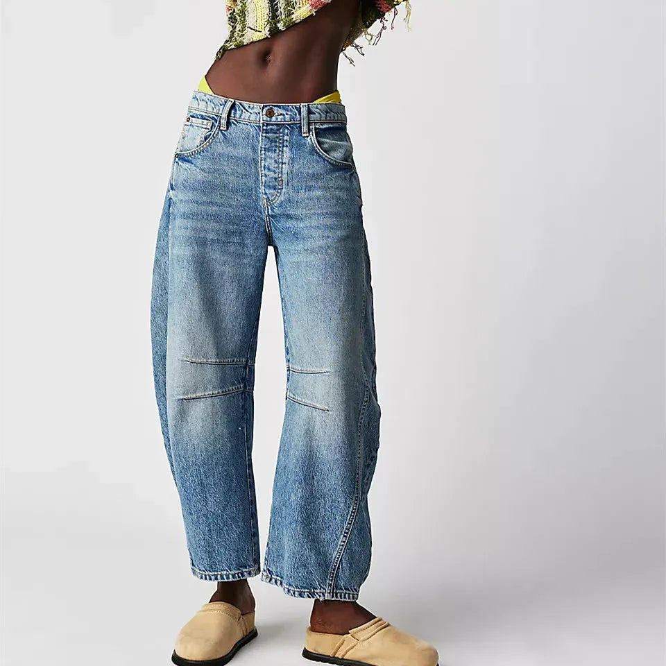 Retro jeans til kvinder - afslappet snit
