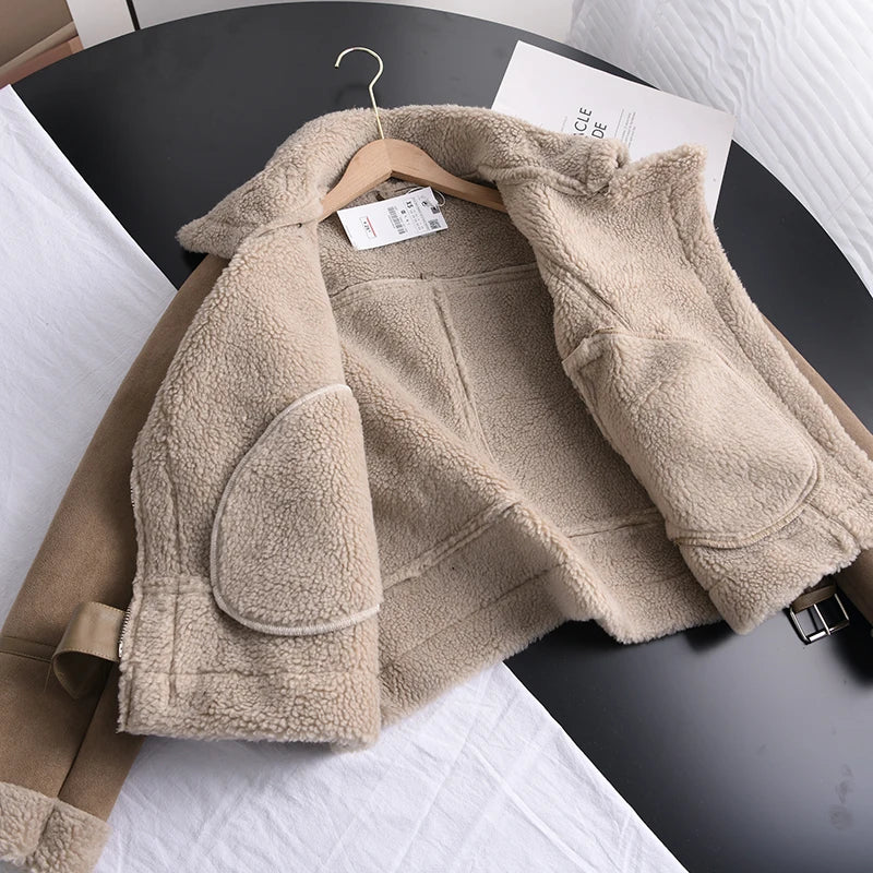 Heili | sherpa fleece bomber jacket