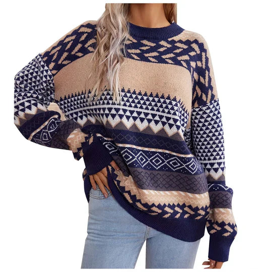 Haze – retro knit sweater with contrasting details