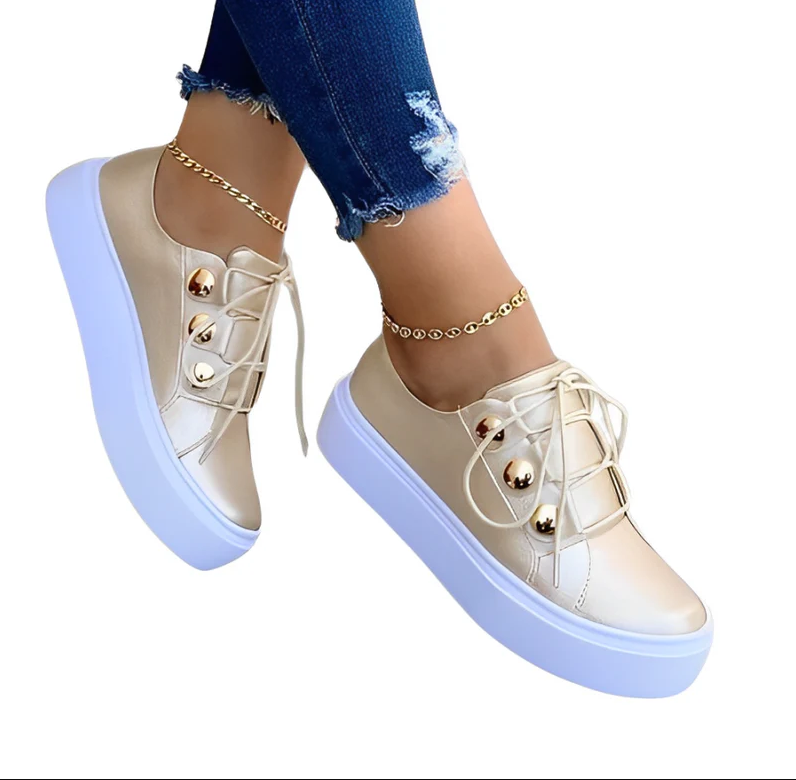 Alyssa – lærred-plateau-sneaker
