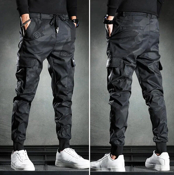 Sorte slim fit chinos til mænd