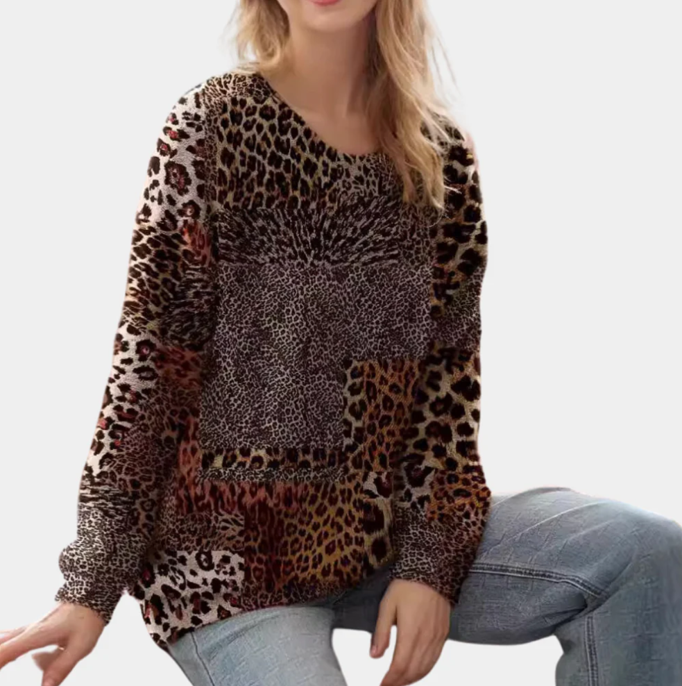 Sensationel dametrøje med eksklusivt leopardprint - Martha