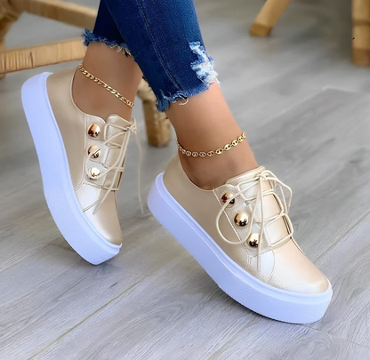 Alyssa – lærred-plateau-sneaker