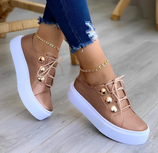 Alyssa – lærred-plateau-sneaker
