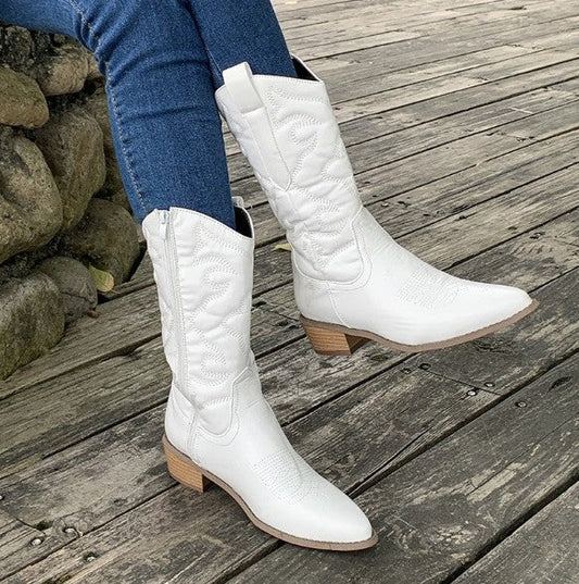 Gracie - elegante metalliske cowboysandaler