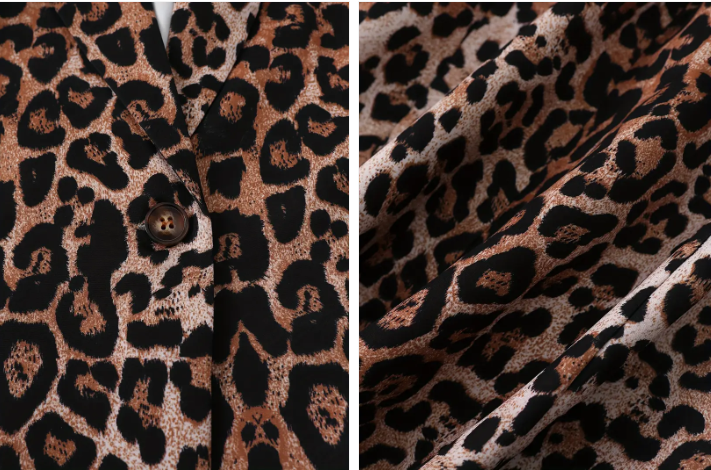 Elegant scarlett blazer med leopardprint